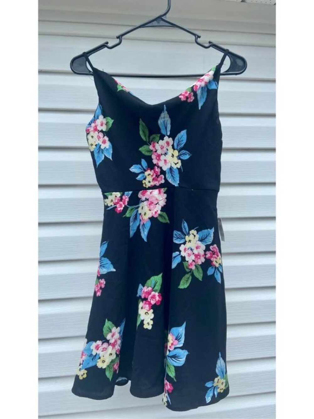 Black Floral Dress Size 1/2